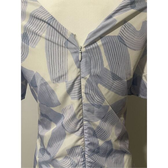 Club Monaco Ruched front dress blue print (0) - Picture 8 of 10